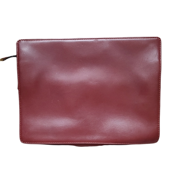 Cartier Burgundy Leather Clutch - Picture 2 of 7
